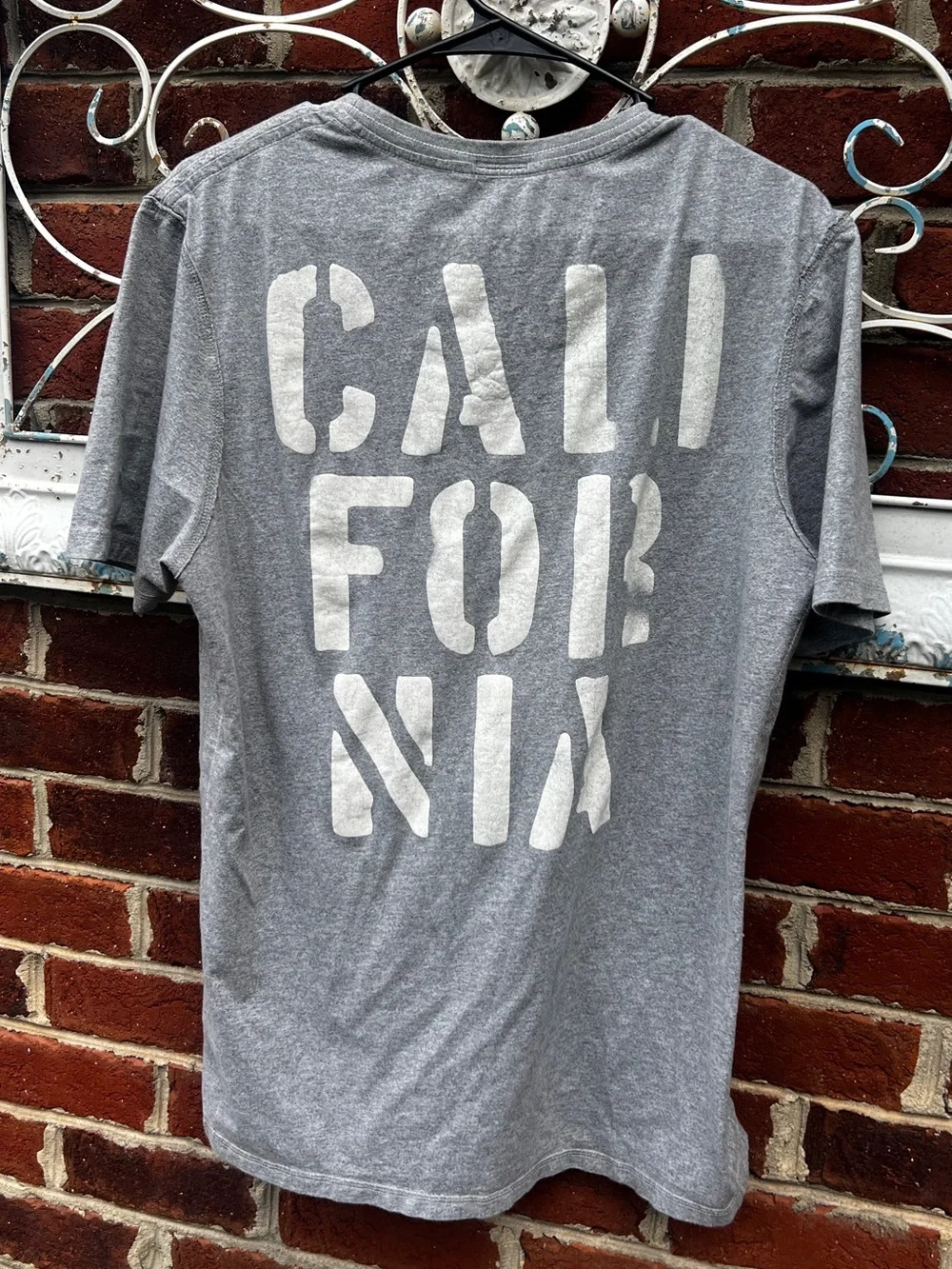 True Religion XL California Graphic Tee Gray Y2K Streetwear